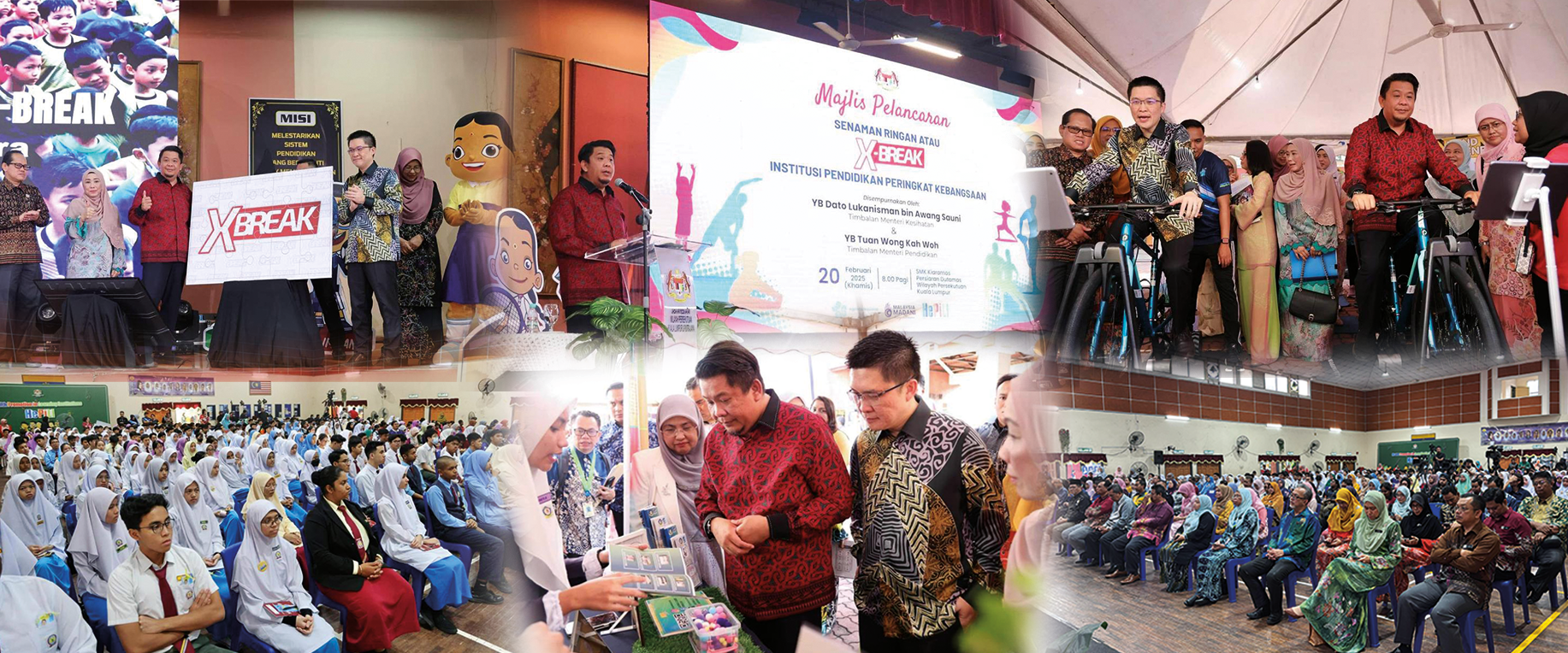 Majlis Pelancaran Senaman Ringan atau X-Break Institusi Pendidikan Peringkat Kebangsaan