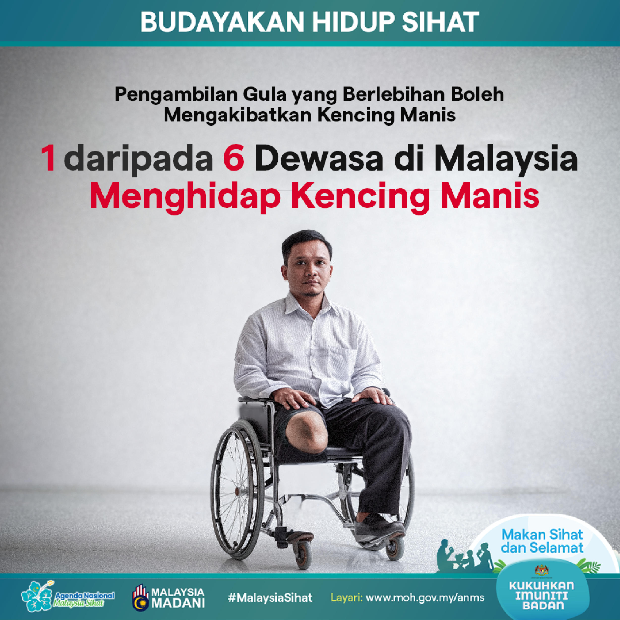 Pengambilan gula yang berlebihan boleh mengakibatkan kencing manis